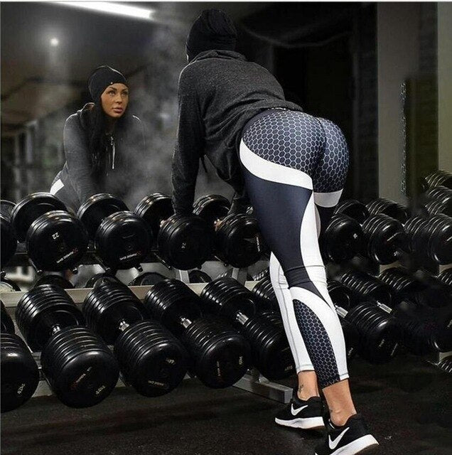 New Fitness leggings Women Mesh Breathable High Waist Sport Legins Femme Workout Legging Push Up Elastic Slim Pants Plus Size