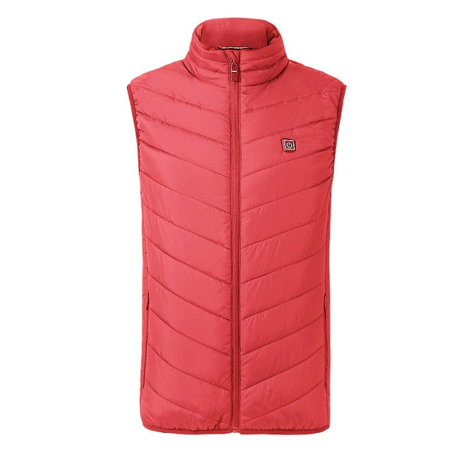 2019 Outdoor Men Electric Heated Vest USB Heating Vest Winter Thermal Unisex Warming Heated Vest Camping Hiking Warm Jacket