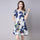 Moonbiffy  new arrived 2018 summer cotton and linen ethnic style dress short-sleeved loose long section printed dresses