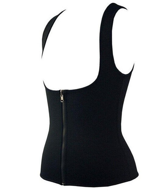 MOONBIFFY Plus Size Neoprene Sweat Sauna Body Shapers Vest Waist Trainer Slimming Vest Shapewear Weight Loss Waist Shaper Corset