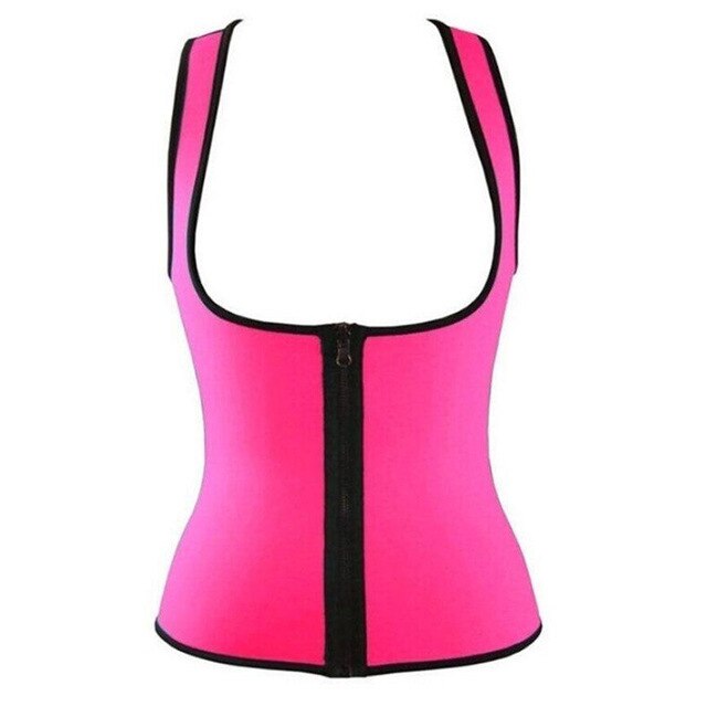 MOONBIFFY Plus Size Neoprene Sweat Sauna Body Shapers Vest Waist Trainer Slimming Vest Shapewear Weight Loss Waist Shaper Corset