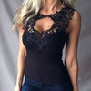 Women Sexy Vest Lace Tops 2019 New Fashion Ladies Casual Camisole Tank Sleeveless V-Neck Solid Slim T-Shirt Tops Hot