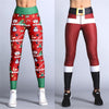 2017Hayoha Christmas Printing Leggings Put Hip Elastic High Waist Legging Breathable Merry Christmas Pants