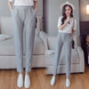 spring and summer women's slim pants elastic waist stripes Casual style pants work wear trousers harem pants female dropshipping