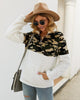 Women Fleece Sweatshirt Winter Casual Faux Fur Leopard Patchwork Fluffly Female Hoodies Warm Turtleneck Zipper Thick Sherpa Tops