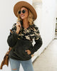 Women Fleece Sweatshirt Winter Casual Faux Fur Leopard Patchwork Fluffly Female Hoodies Warm Turtleneck Zipper Thick Sherpa Tops