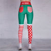 2019 new Christmas Bow Plaid Deer Digital Printing Elastic Pants Women Elegant Skinny Sport Pants