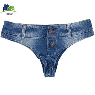 High Cut Sexy Denim Booty Shorts Vintage Cute Bikini Sexy Jeans Shorts Low Rise Waist Micro Mini Hot Short Culb Wear FX35